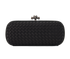 Knot Clutch, &pound;650, Handbags, Black, Satin, Back view
